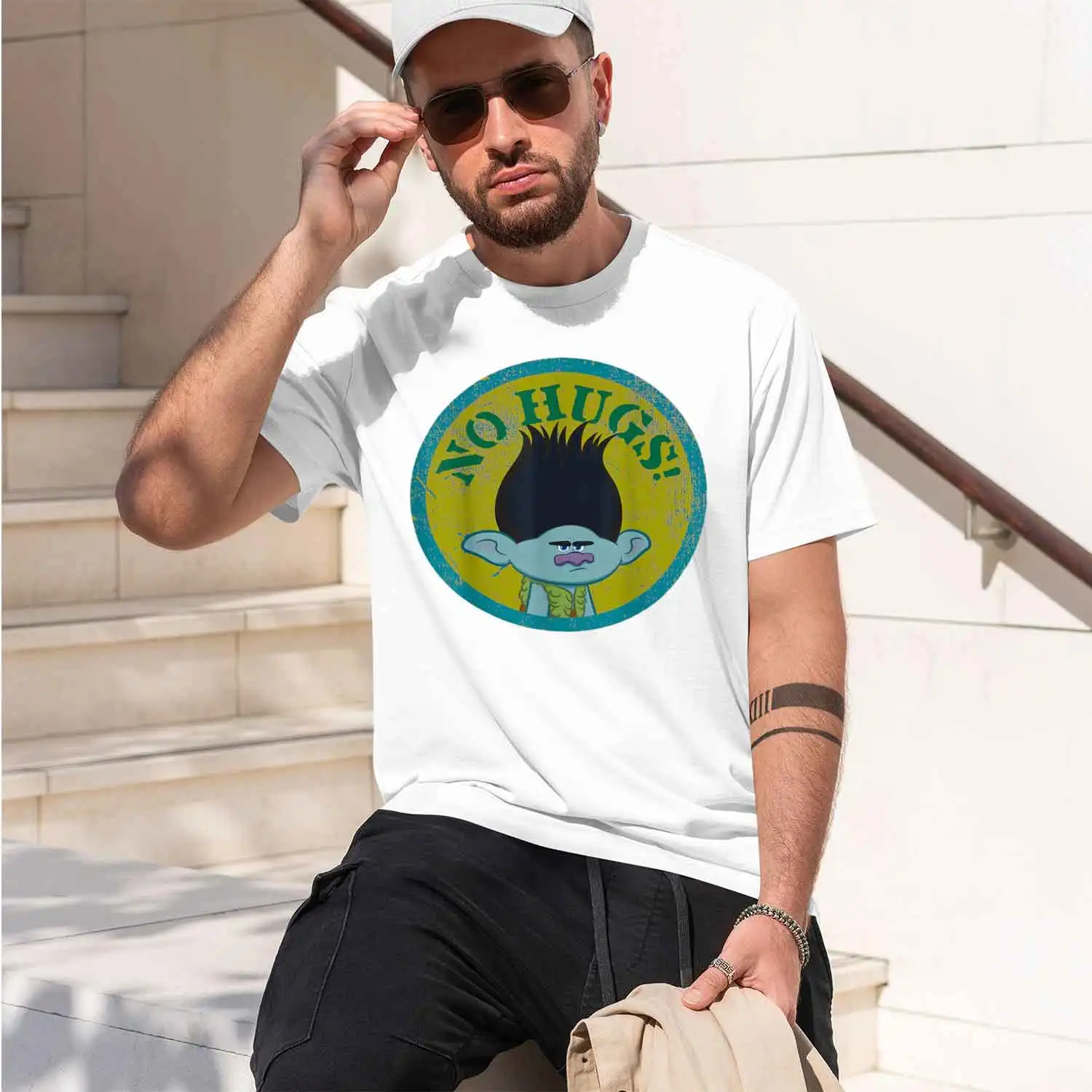 eams Trolls No s! Bran T-Shirt Summer short-sved breathable sweat-wking versatile fashion T-shirt for ba-to-sool season, unisex,