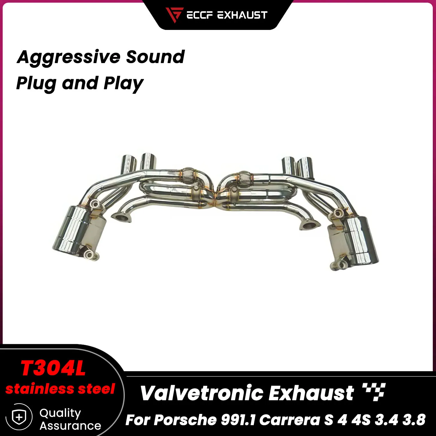 

Aggressive Sound Valved Exhaust Catback Exhaust for Porsche 991.1 Carrera S 4 4S 3.4 3.8 Unleash Maximum Performance