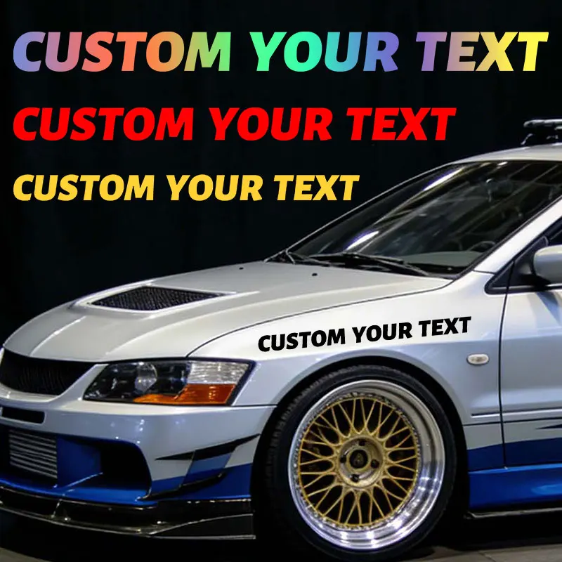 

1PC Custom Text Personalized Car Sticker Tuning Waterproof DIY Window Windshield Bumper Hood Vinyl Decals