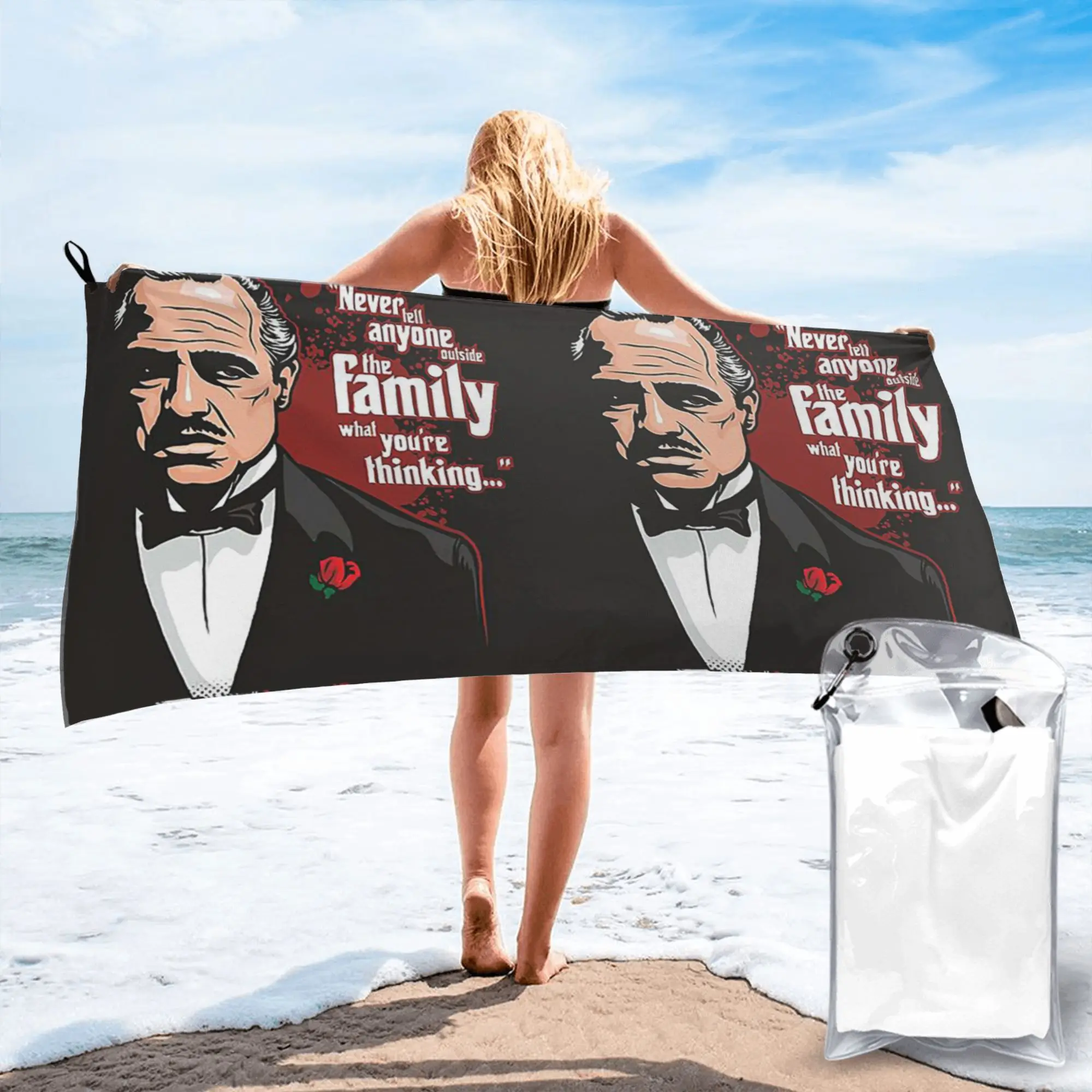The Godfath Beach Towel Soft Microfiber Quick Dry Absorbent Quick Towels For Yoga