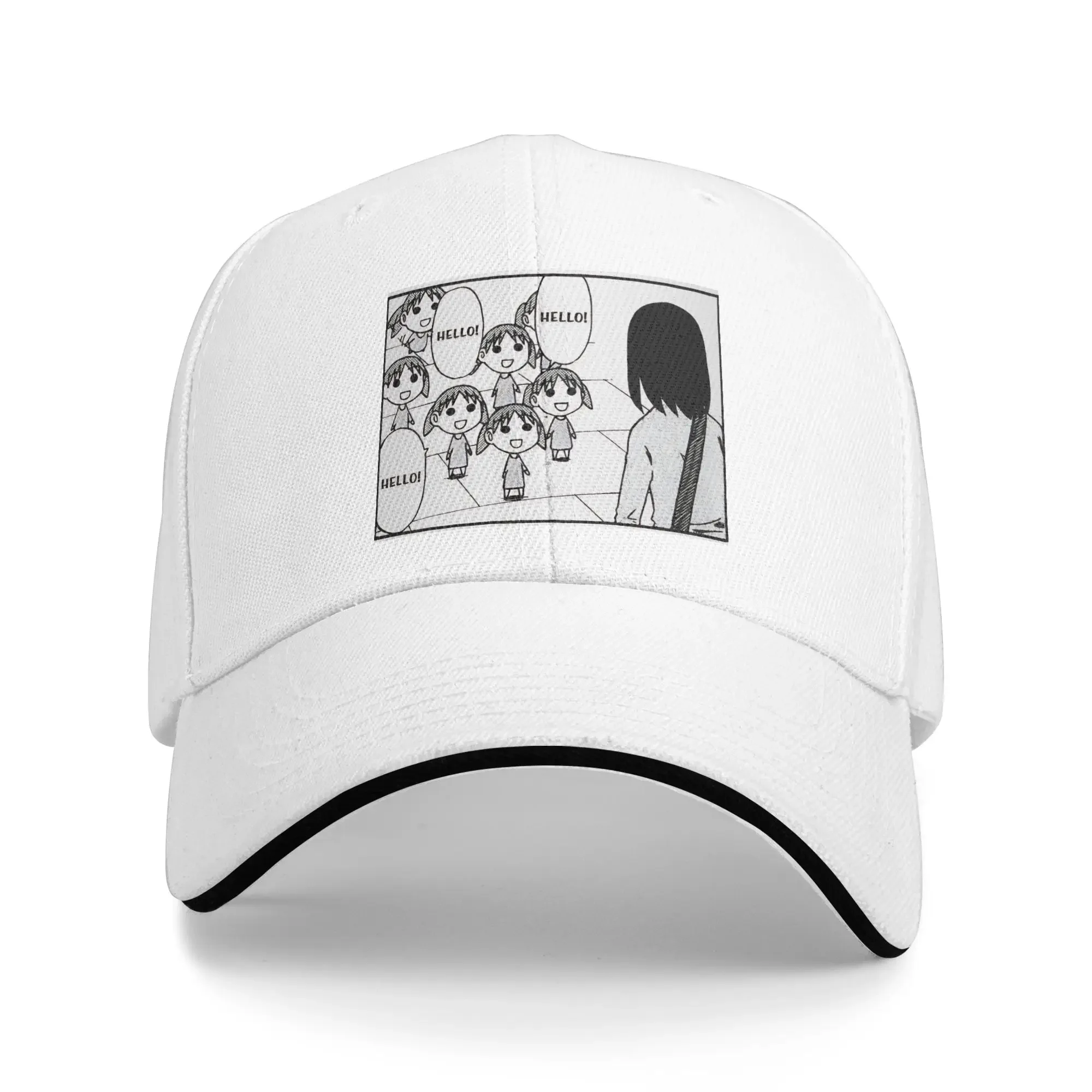 New Hello Azumanga Daioh Sandwich Hats Adult ,Sport,Baseball Cap Hat Adjustable Polyester Cap Summer Caps