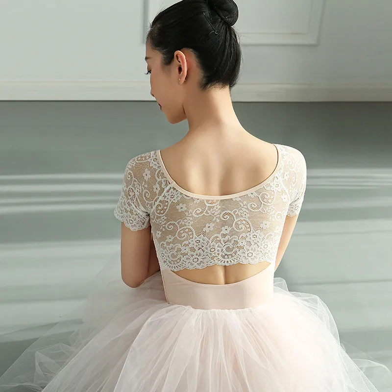 Woman Sexy Lace Bodysuit Romper Jumpsuit Top Ballet Leotard Adult Swimsuit for Dancing Women Ballerina Classic Costume Leotards