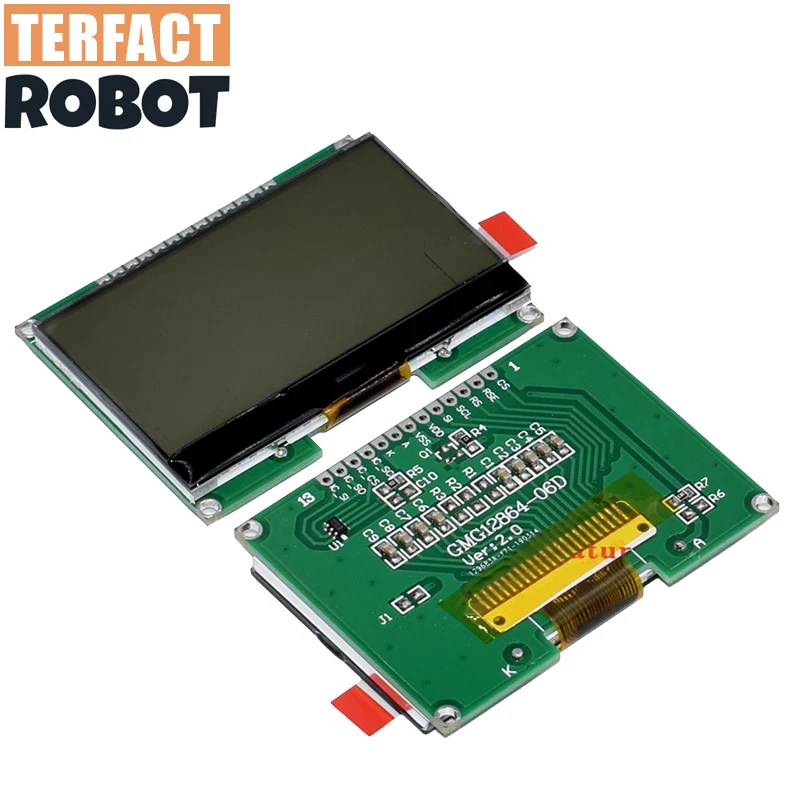 Lcd12864 12864-06D, 12864, módulo LCD, COG, con fuente china, pantalla de matriz de puntos, interfaz SPI
