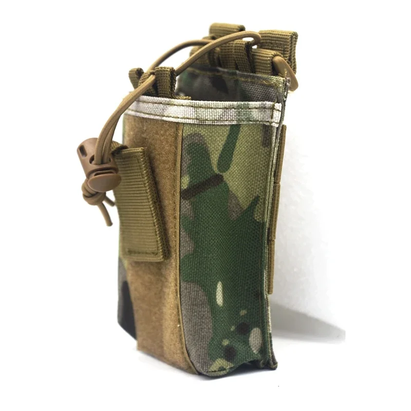 Molle Radio Pouch Radio Holster Tactical Duty Belt Radio Bag for Two Ways Walkie Talkie Adjustable Storage Hunting