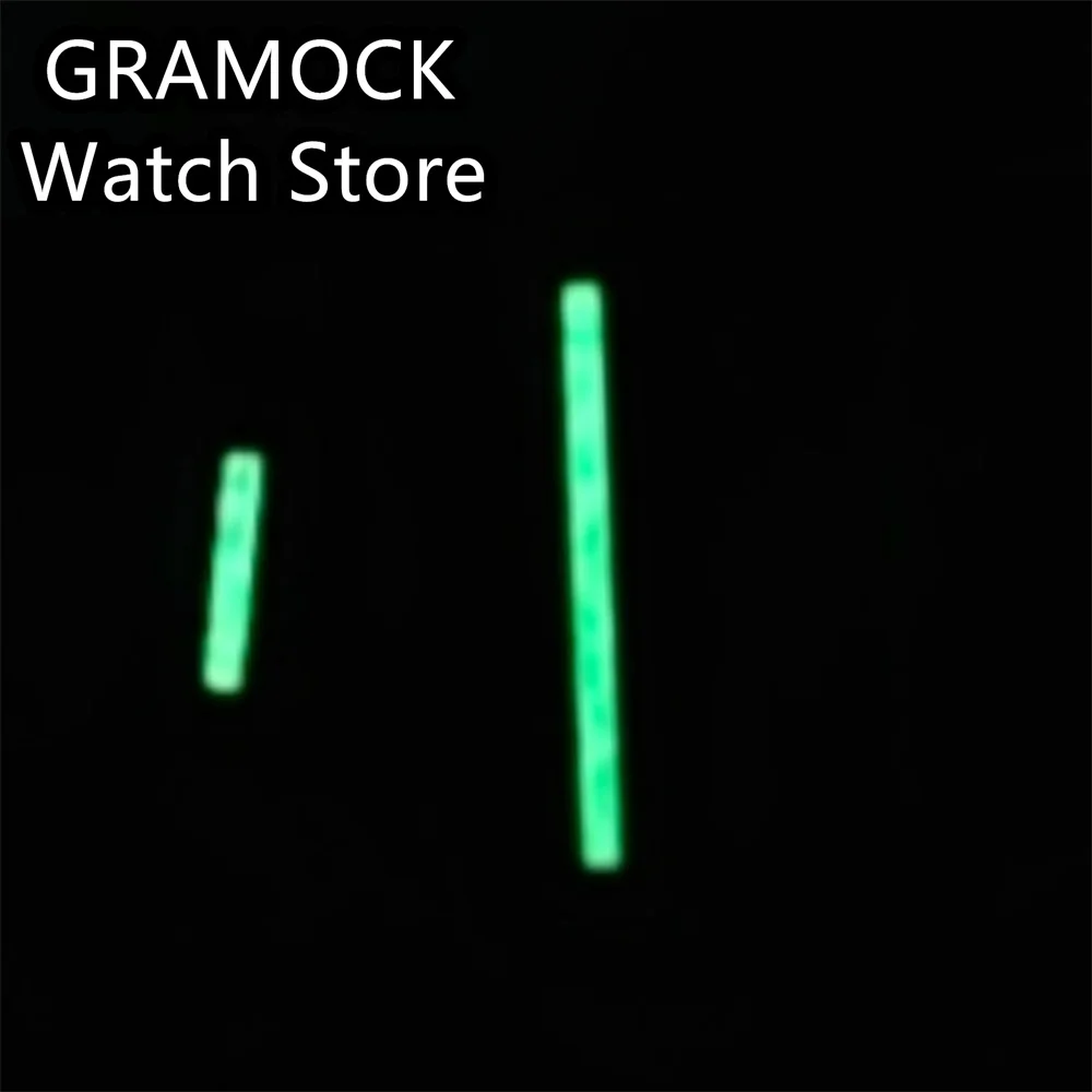 BLIGER ساعة الأيدي الأرجواني الأيدي الأخضر مضيئة صالح NH35 NH36 NH38 NH70 NH72 4R35 4R36 ساعة يد تعمل بالحركة استبدال أجزاء