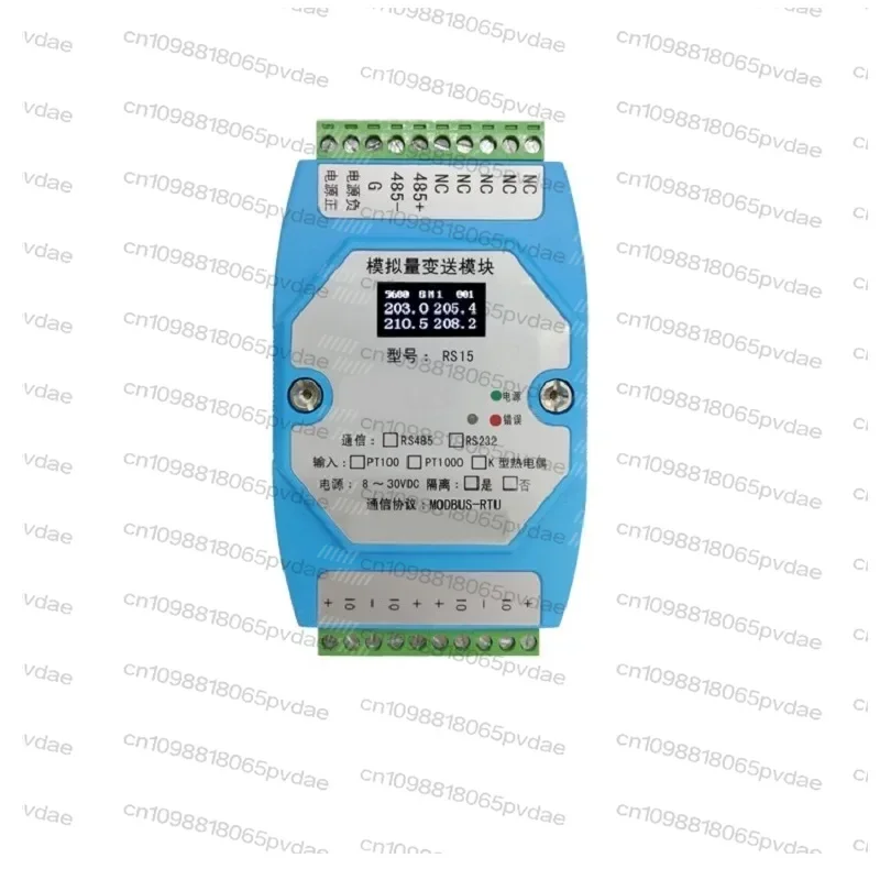 RS15 4-channel pt100 temperature transmitter isolation acquisition module RS485 platinum heat