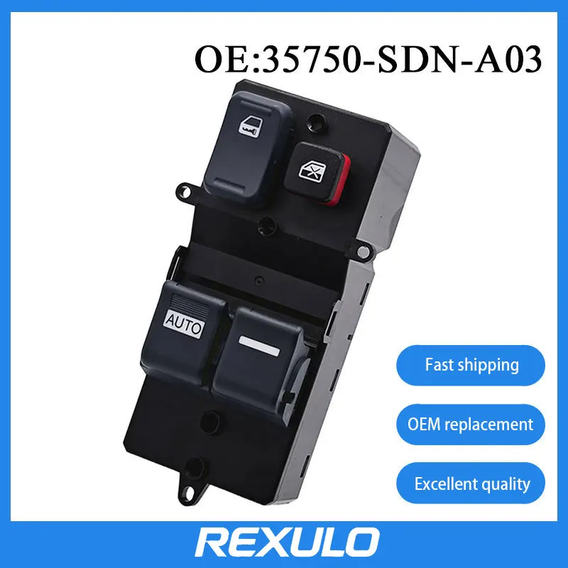 35750-SDN-A03 For 05-07 Honda Accord Left Front Door Glass Lifter Master Switch