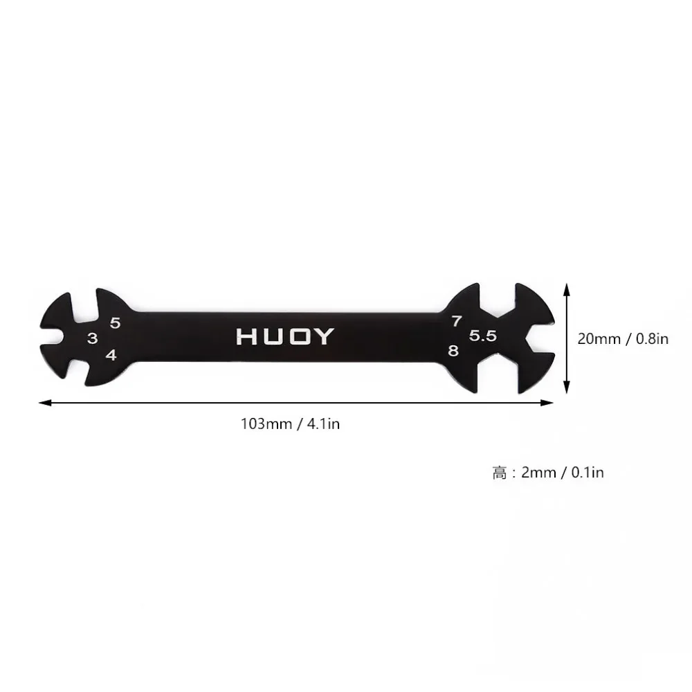 6 in 1 Hudy Special Tool Wrench for Mounting RC Drone Car Boat 3/4/5/5.5/7/8MM Turnbuckle and Nut