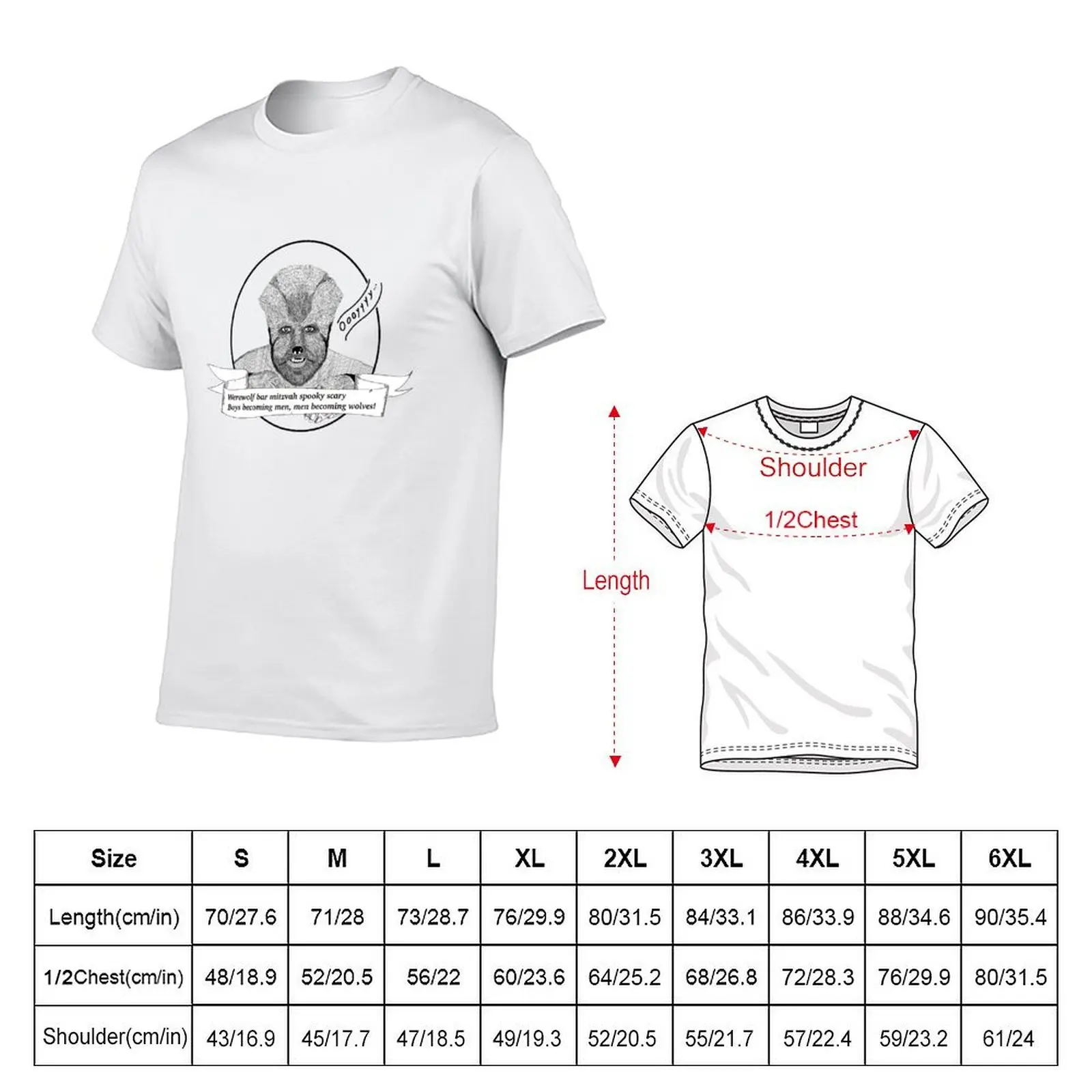 Werewolf bar mitzvah, spooky scary T-Shirt man t shirts high quality luxury brand t shirt man luxury T-Shirt