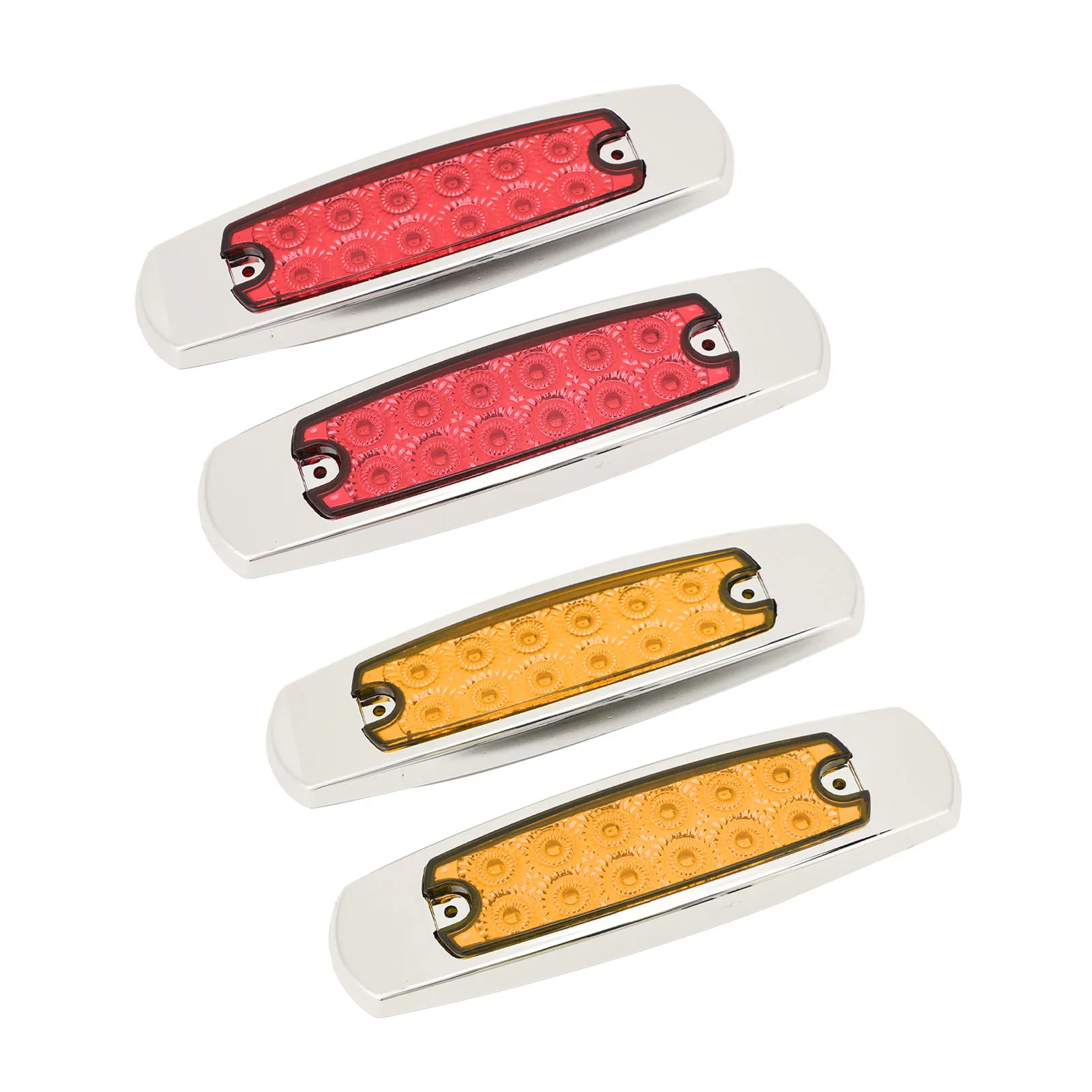 10 قطعة أضواء خلفية الفرامل 12 LED حبيبات مصباح مستديرة متفاوتة الأحجام مشرق الإضاءة مانعة لتسرب الماء مكافحة 6000K شاحنة تحذير أضواء للمقطورة