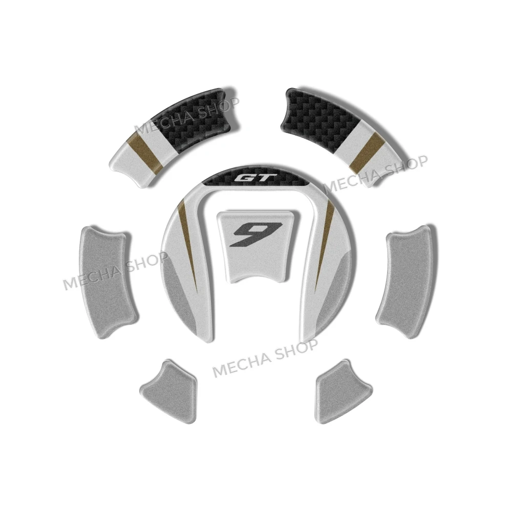 For Tracer 9 GT 2025 Accessories 9GT Ceramic Ice - Motorcycle Fuel Cap Protector 3D Gel Sticker