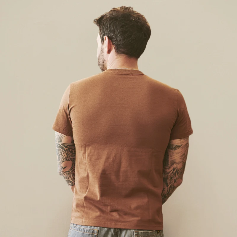 2022 Summer New Men\'s Fitness Short Sleeve Luxury T-shirt Round Neck Sports Outdoor Oversized Simple Solid Color Tops