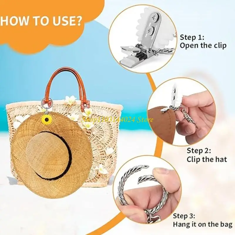 

N5KE креативный зажим для шляпы с ромашками для солнцезащитных кепок, удобный для путешествий силиконовый брелок с прочной для