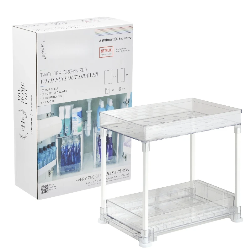 

The Home Under Cabinet 2-Tier Storage Tower, 10X14.5X15in
