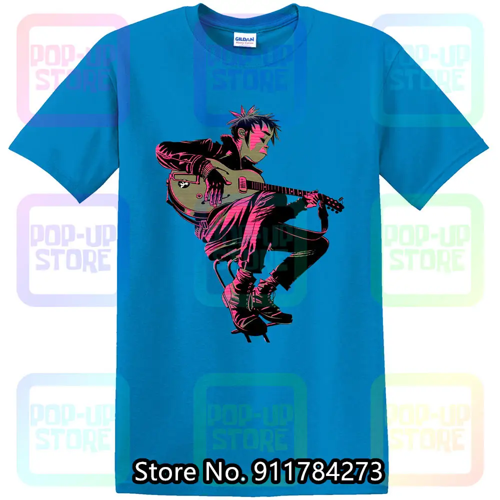 Vintage Alstyle Gorillaz The Now Now 2D Guitar Tshirt Mens taglia M