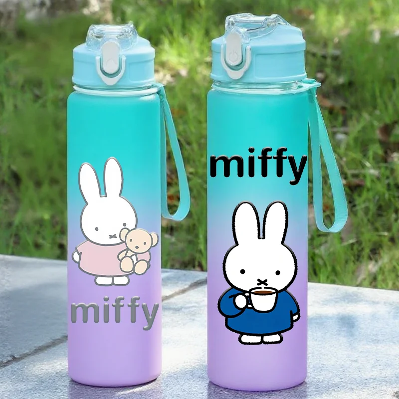 

Miffy Anime Character Water Cup Large Capacity Outdoor Portable Rope Cups Cute Summer Water Bottle Children Gift Drinking Kettle