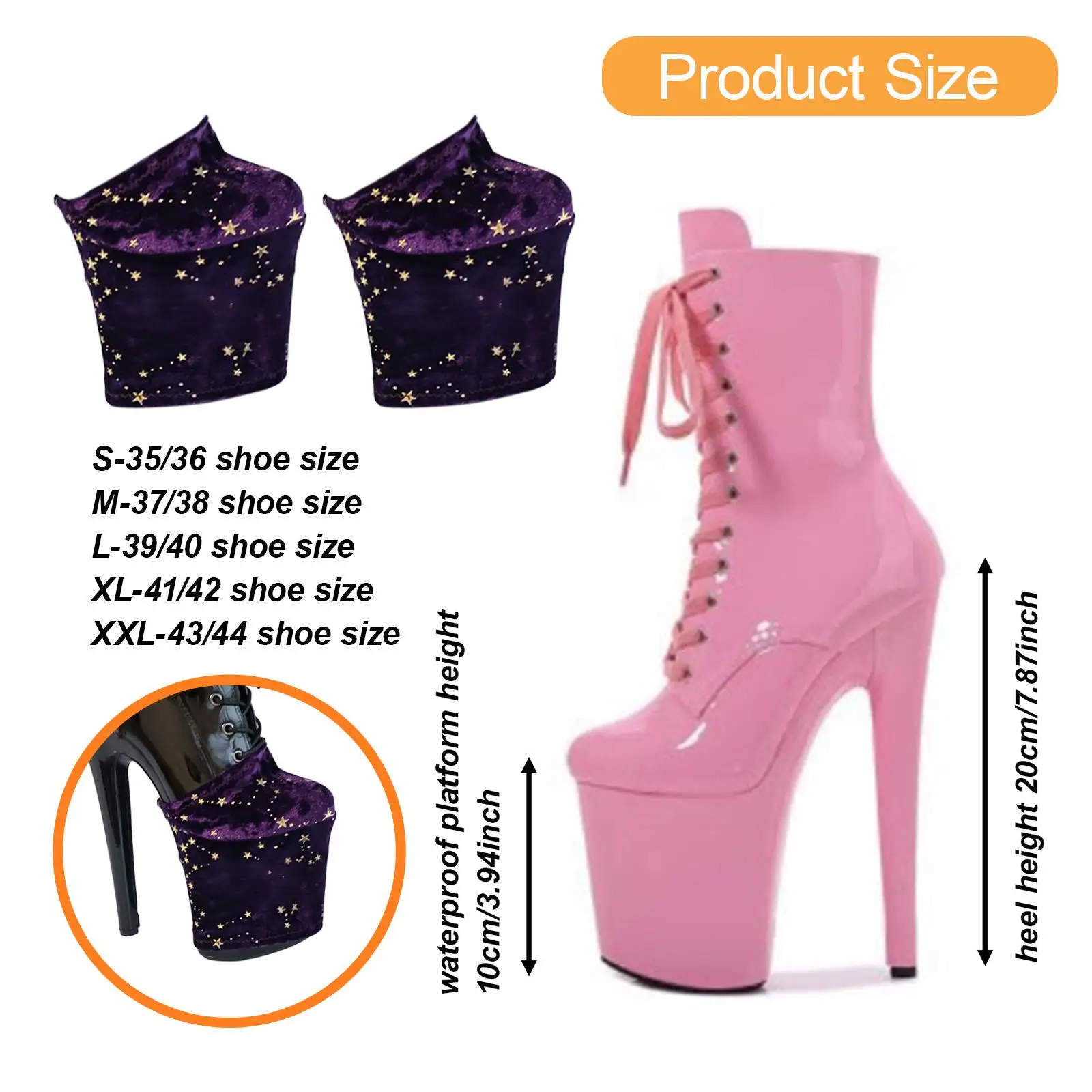 Velvet Shoe Covers for 20cm Heels Anti Scratch Pole Dance Shoe Protectors Training Accessories