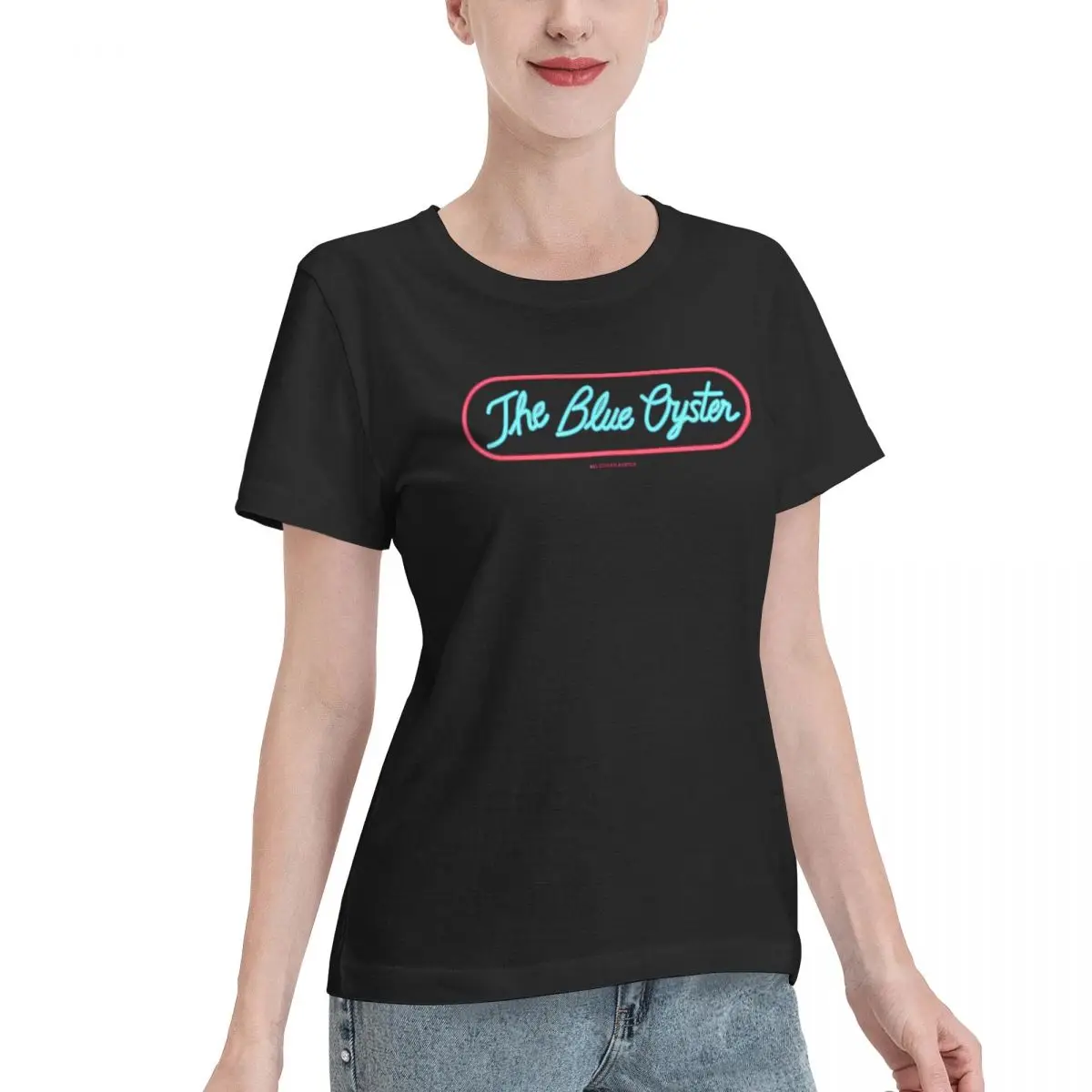 Skin Safe The Blue Oyster Women's T-shirt Weekend Look 100% Cotton T Shirt