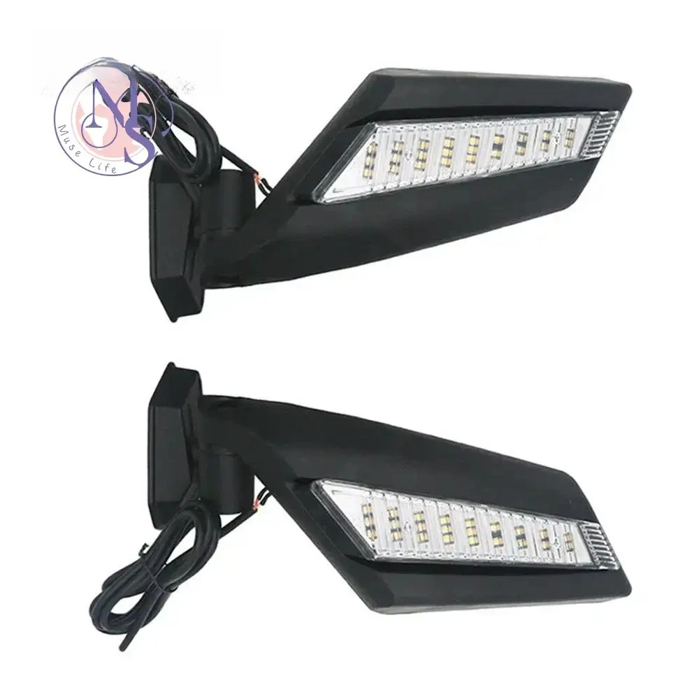ZOCI-FOR-2Pcs UTV Rearview Mirror With LED Turn Signal Light Maverick X3 Turbo R XDS XRS 2017-2020 Replacement Accessories
