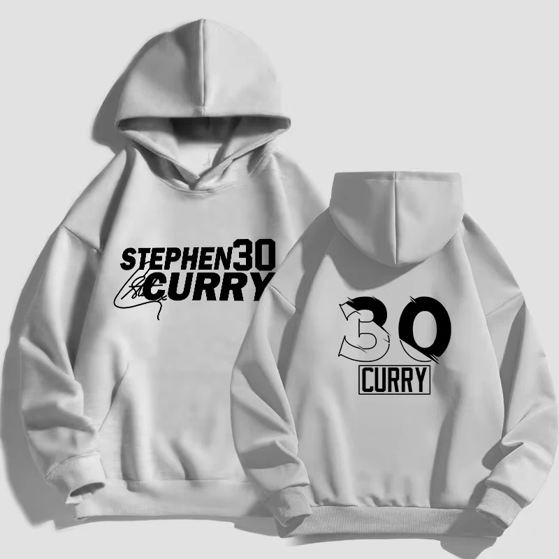 

Autumn Winter Fleece Pullover Curry Basketball Hoodie Gold State Sports Sweatshirt Warriors Stephen Hooded Basketball Sports Top