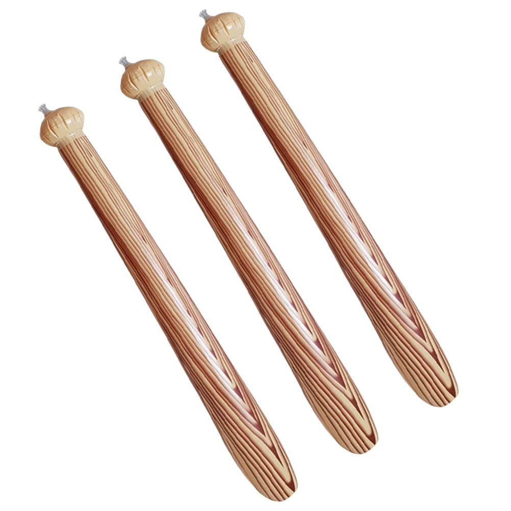 

3pcs Inflatable Baseball Bat Toys Mini PVC Kids Party Props Cheering Stick Toddler Boys Birthday Decorations Foldable Toy Ball