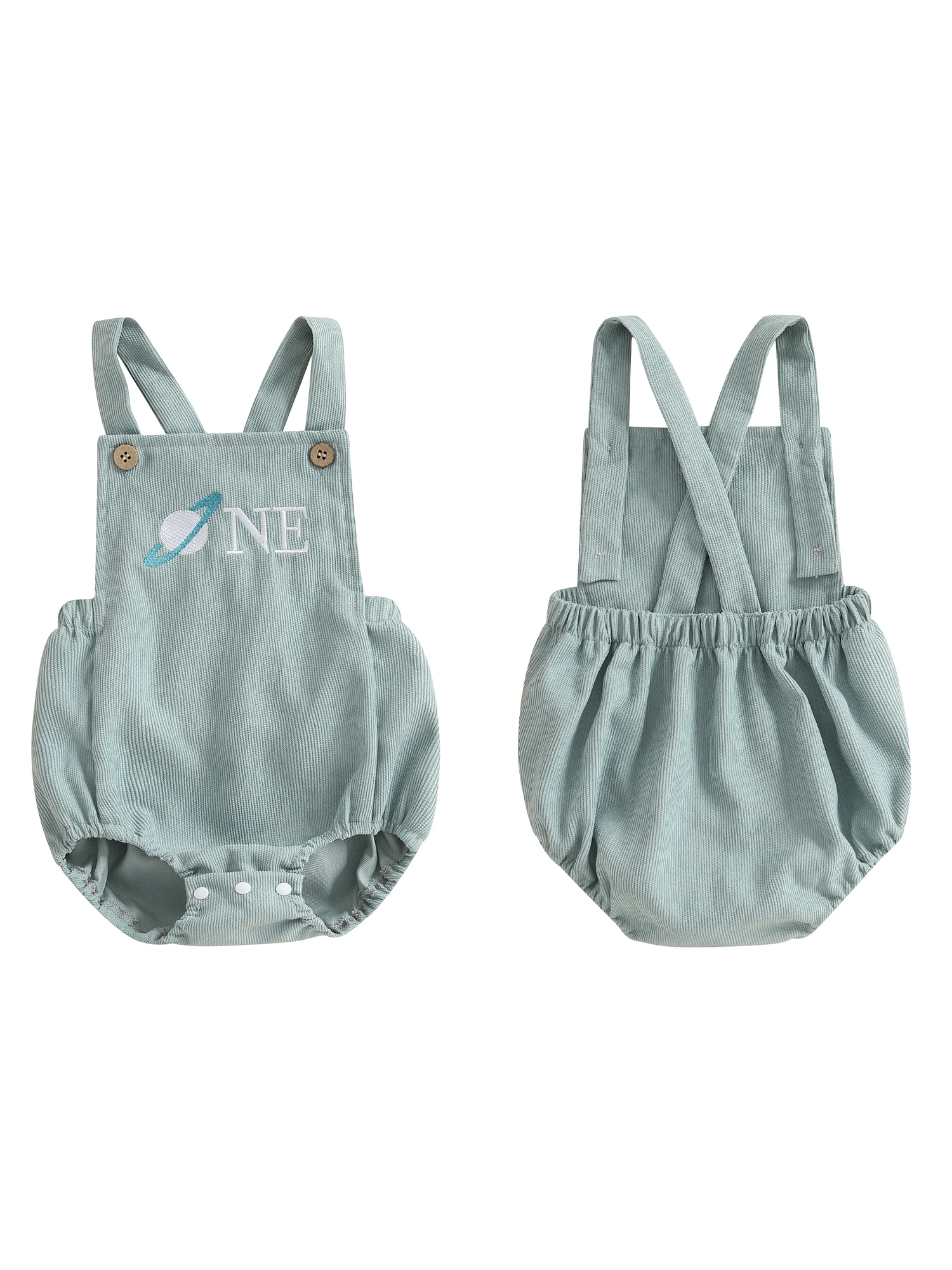 

Infant Boys Overalls Corduroy Dinosaur Truck Star Striped Embroidery Snap Closure Sleeveless First Birthday Outfits s
