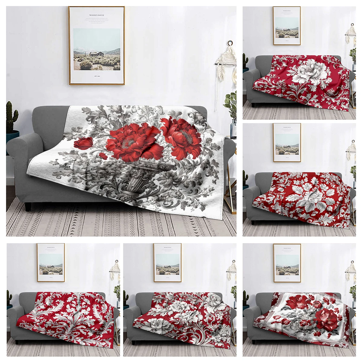 

Home decoration plush Throw Sofa blanket Bedspread on the bed fluffy soft blankets decor Plaid Modern Persia boho Blankets