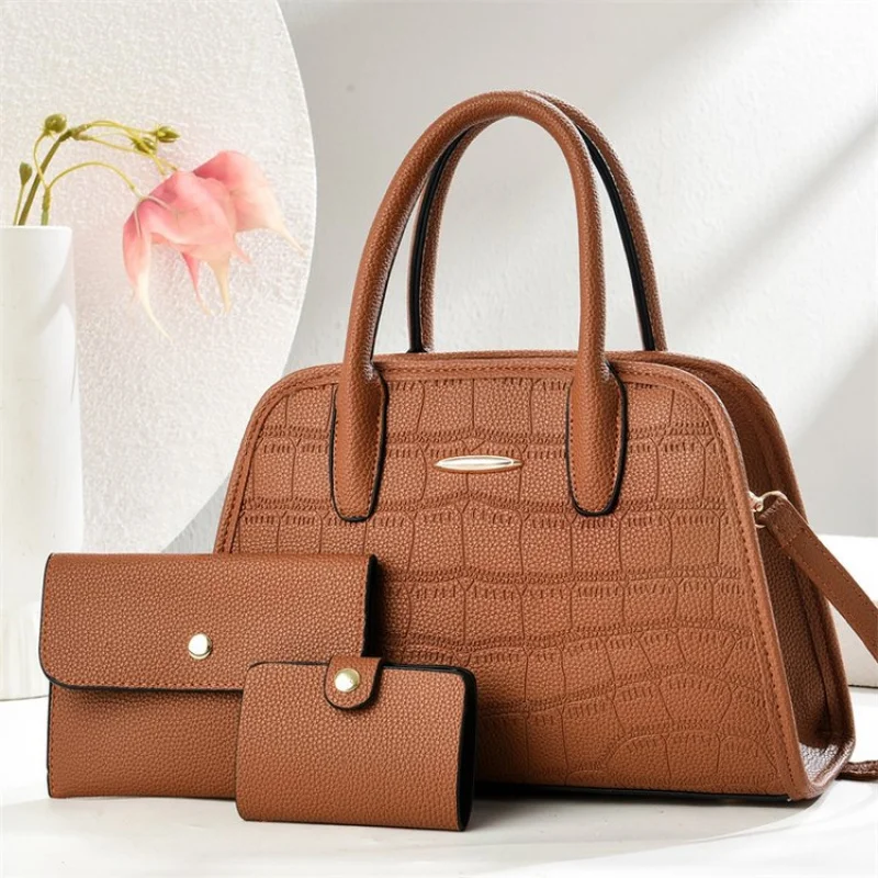 

Женская сумка из льняной кожи с элегантным римом, прочным, просторным, мягким, изысканным внешним видом ​