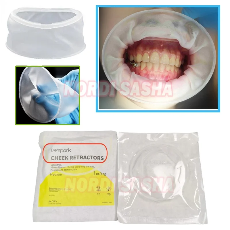 

10Pcs Disposable Dental Dentpark Rubber Mouth Opener 3D Oral Latex Free Lip Cheek Retractor O Shape Oral Orthodontic Expander