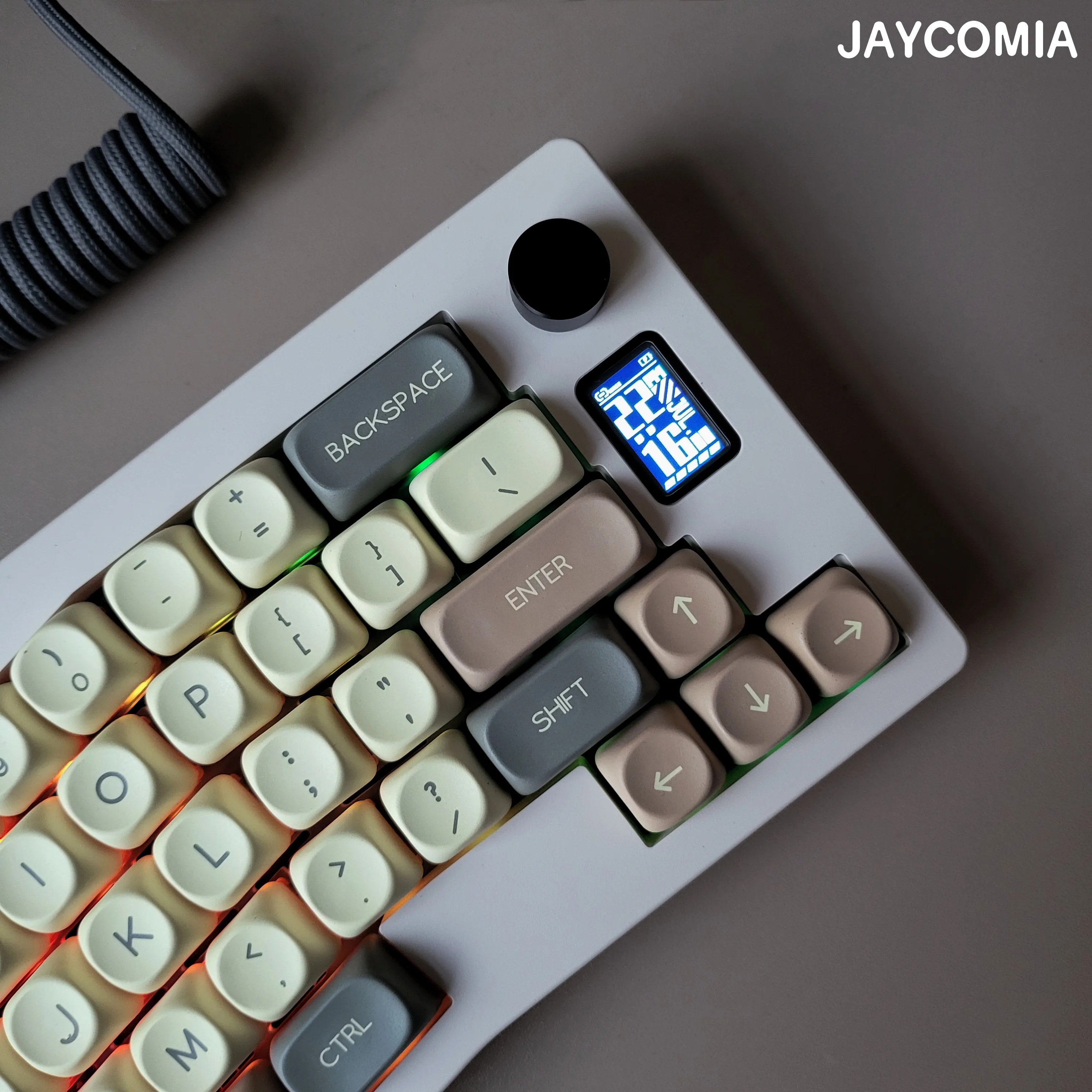Morandi Keycaps 5-sided Dye Sub MOA Profile ES/DE/KR/FR Abnt2 Brazil For ISO Layout Mechanical Keyboard 7u Alice