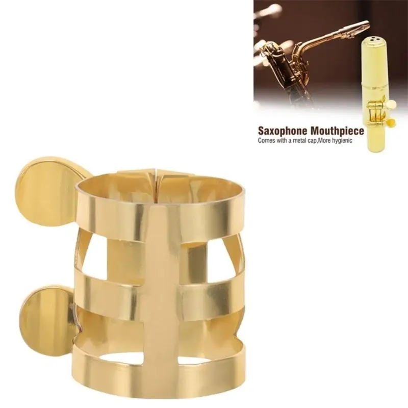 652F Saxophone Mouthpiece Clip Lacquered Gold General Altos/Tenors Saxophone Clarinet