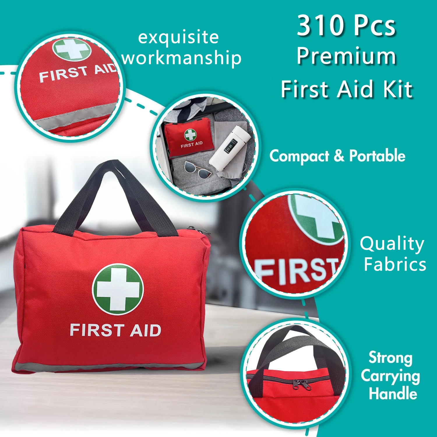 Emergency Kit Comprehensive first aid kit for home, car, camping, hiking - essential emergency preparedness gear