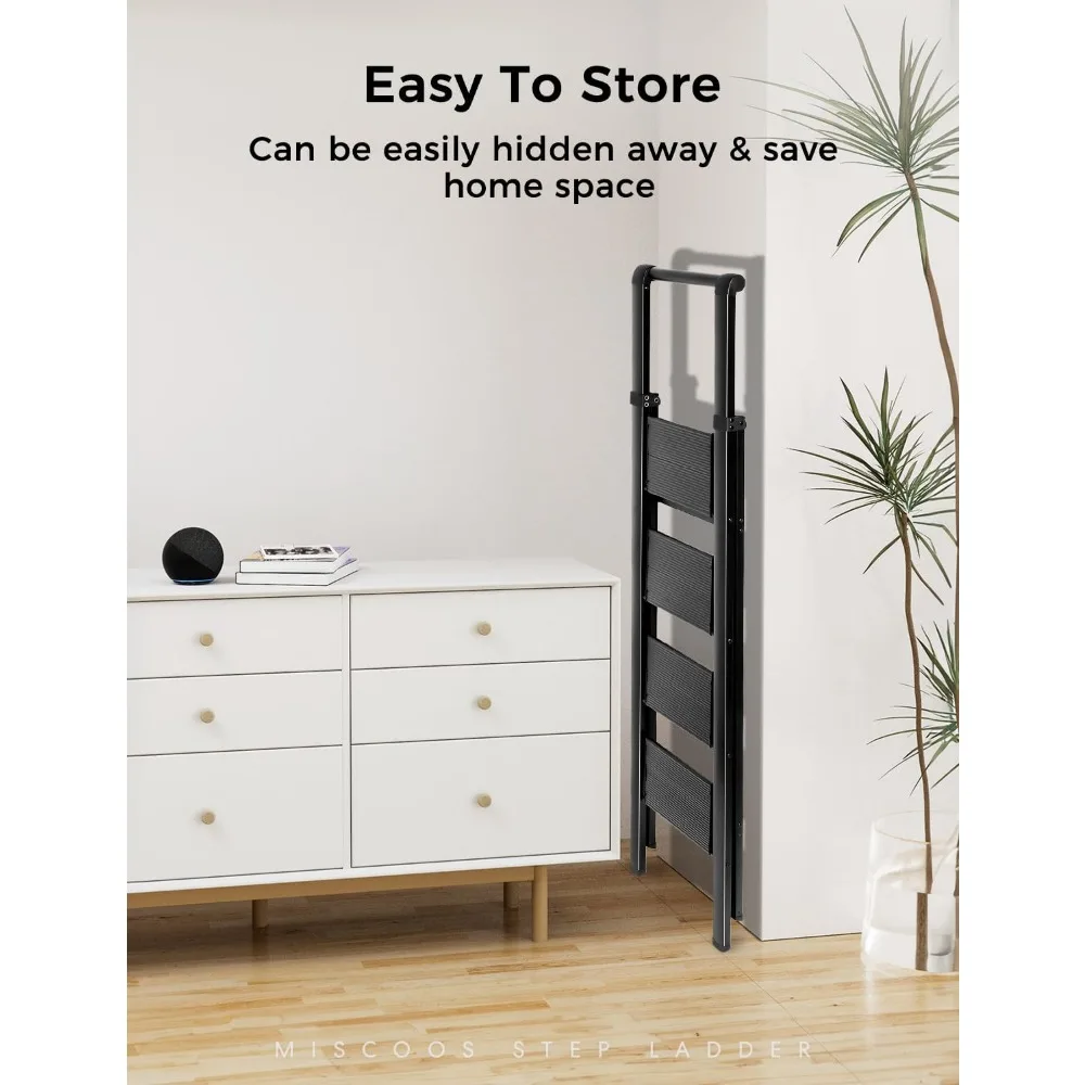 مقعد محمول قابل للطي - خفيف الوزن، مضاد للانزلاق، معالج واسع، سعة تحميل 330 رطل، استخدام متعدد الاستخدامات #5