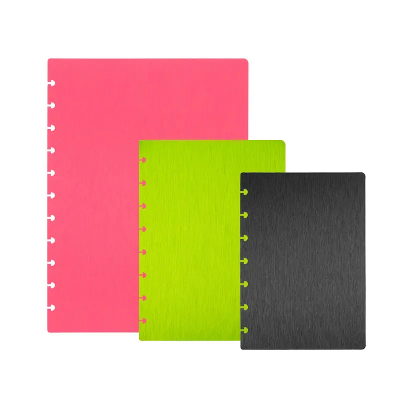 022 mushroom hole A4 A5 B5 B6 letter junior size Notebook cover 2pcs t puncher dividers kawaii Free shipping Transparent black