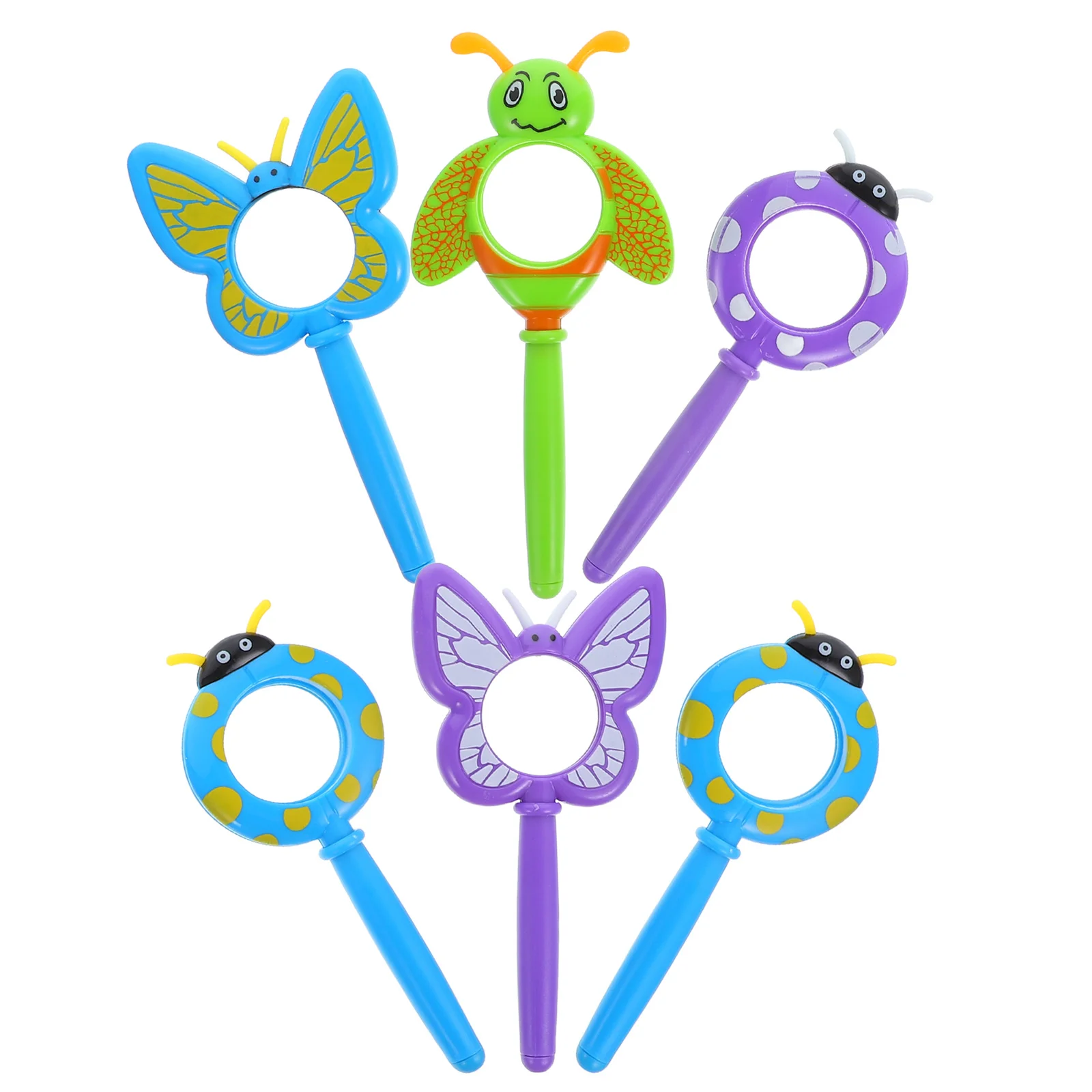 

6Pcs Kids Magnifier Glass Adorable Shape Design Promote Interest Exploration and Observation Plastic Magnifier for Kids