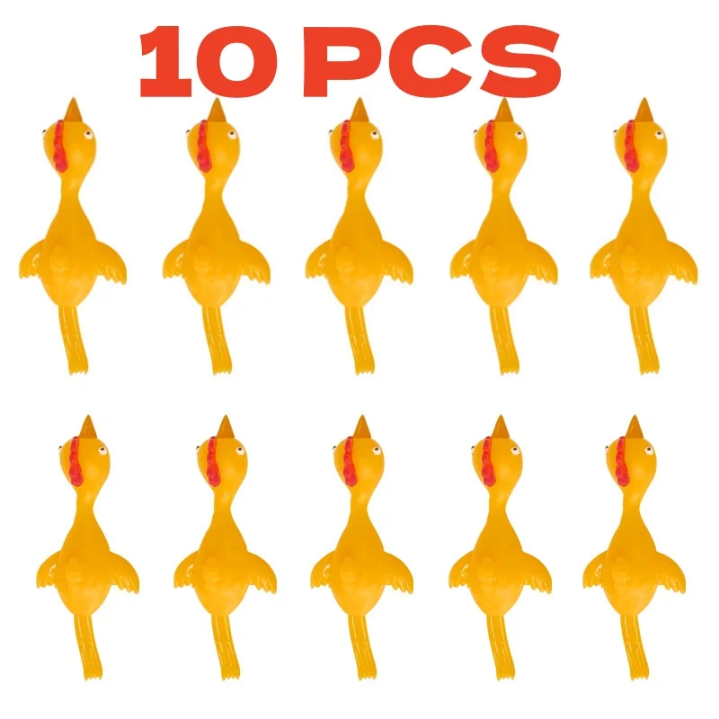 Dinosaurier-Küken-Fingerkatapult-Puzzle, Dekompressionsstreich, weiche Gummischleuder, Fingerspitzenentlüftung, Stressabbau-Spielzeug, 10-teilig – Detail 4