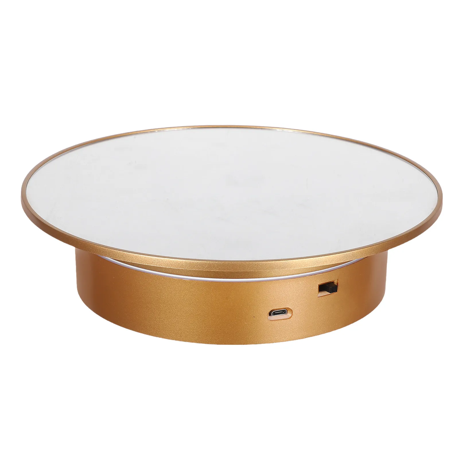 

Electric Rotating Display Stand Stable Small Turntable Base for Jewelry Live Streaming Video Recording Photography Product