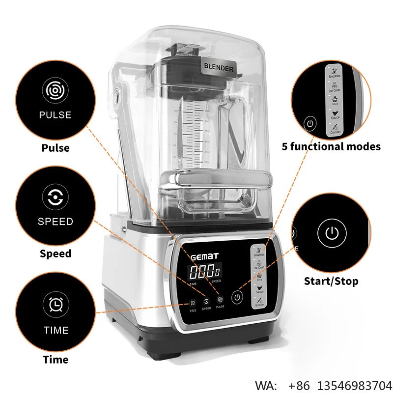 Commercial Soundproof Blender Smoothie Mixeur Wall Breaking Machine Multifunctional Table Nutri Blender Mixer
