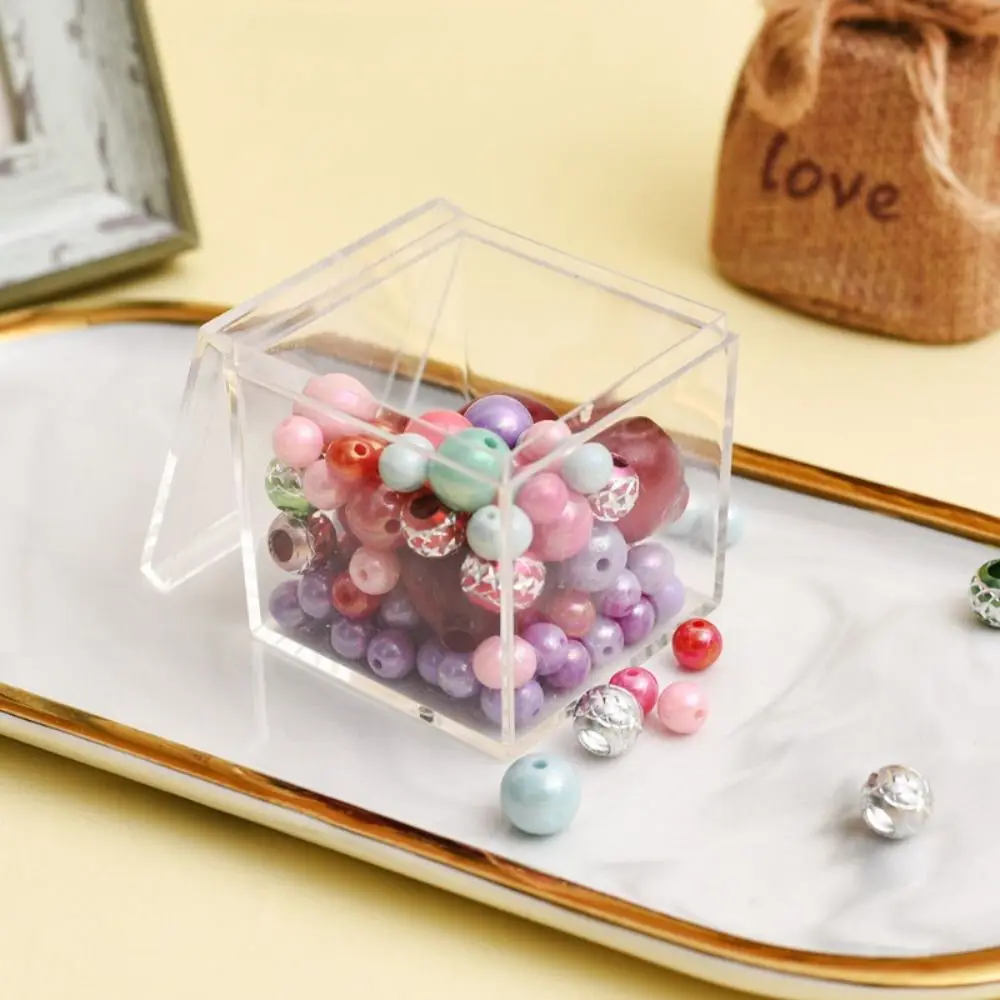 Mini Acrylic Boxes Transparent with Cover Square Packing Box Protection Showcase Dustproof Food Candy Storage Container