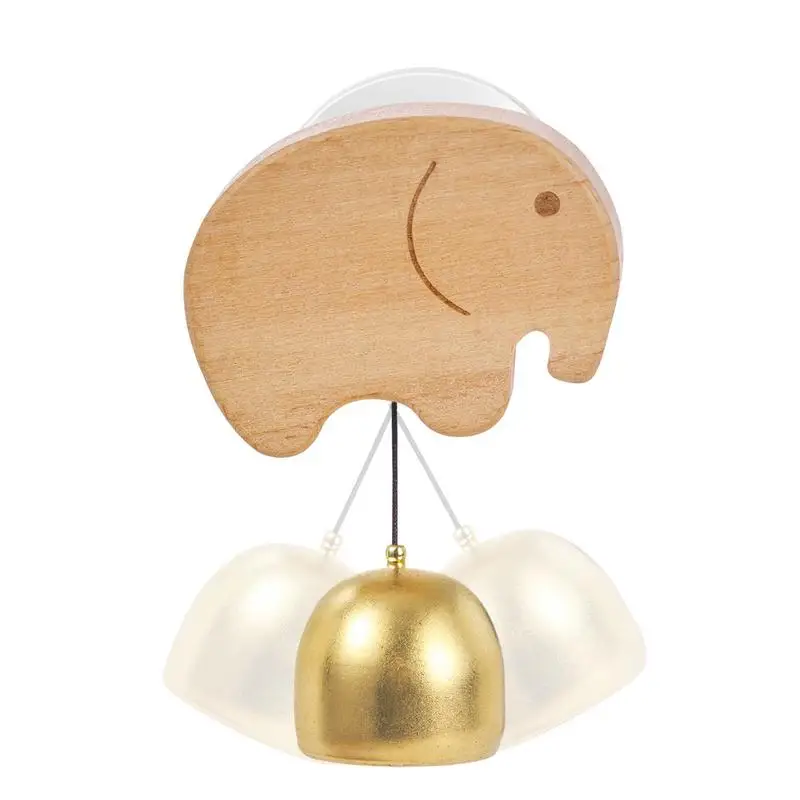

Suction Door Wind Chime Collision Bell For Doorbell Entry Wooden Small Animal Ornament Brass Front Door Bell Entry Reminder