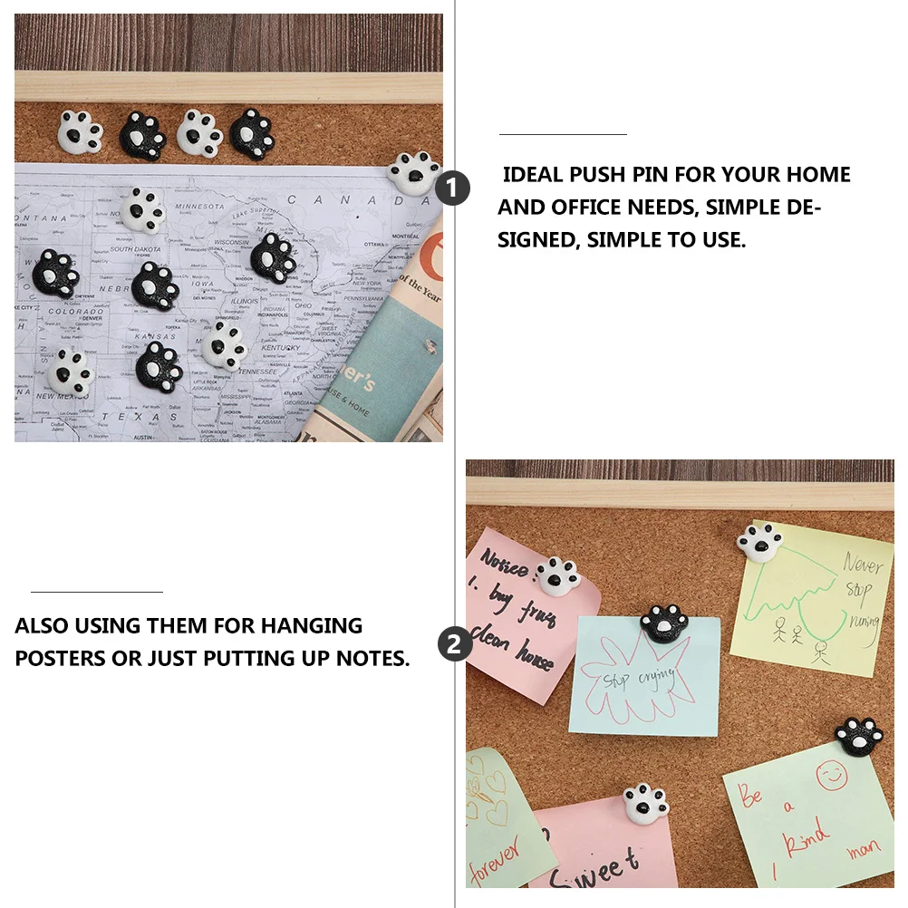 25 قطعة دب مخلب الدب دبوس الراتنج المعادن الإبداعية Thumbtack لمكتب المنزل الرصاصات ملاحظات صغيرة رسم دبوس الدب مخلب Pushpin