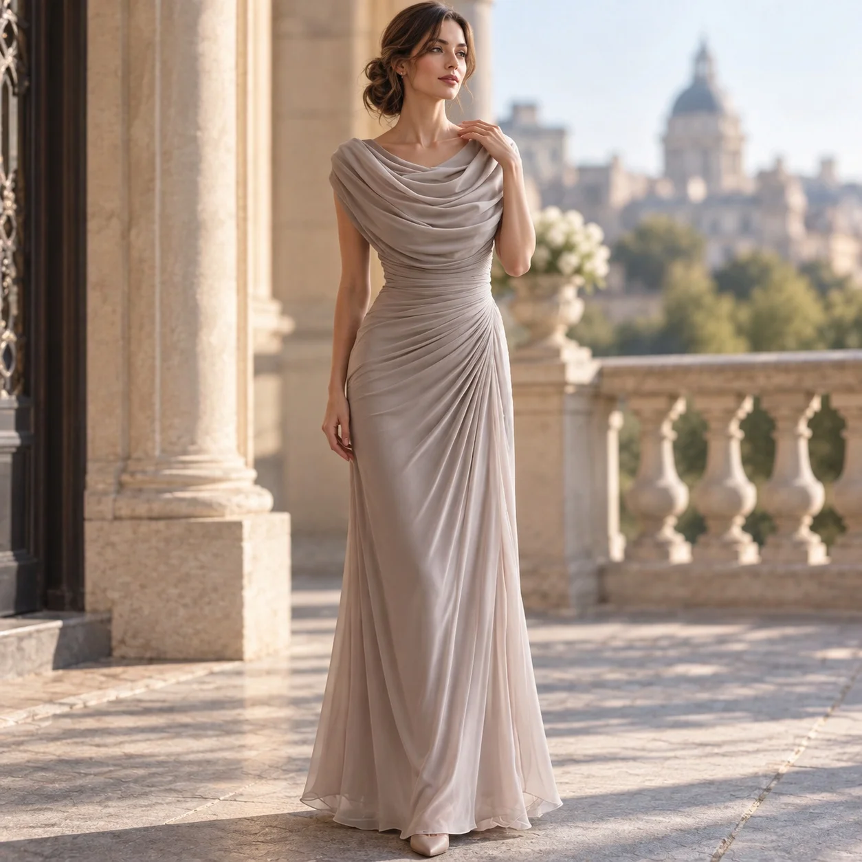 Slip on Single Dress Mermaid Graceful with Elegant Midi Waist Mid Waist Long Length Straight Socialite Style Spring for Women
