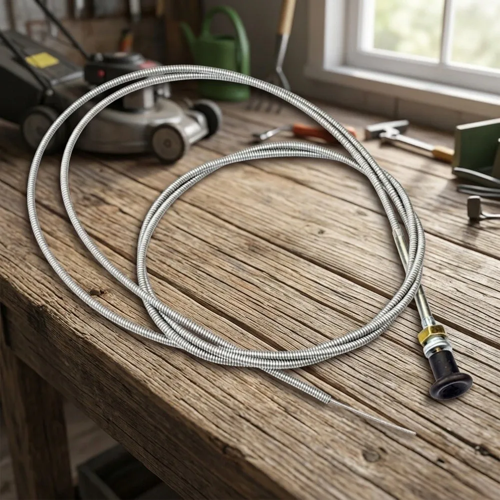 Pull Cord Cable 96-Inch Length for Lawn Mower for tractor for go-kart Throttle Control Cuttable Metal Build Push Pull Function