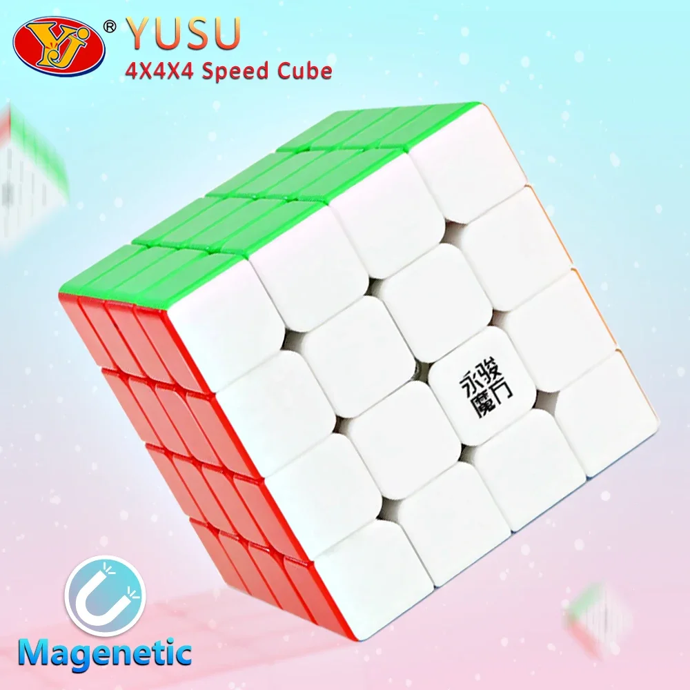 YJ Yusu M 4x4x4 Magnetic Magic Cube Puzzle Yongjun Yusu V2 M Professional Magnets Speed Cubes 4x4 Puzzle Cube Toys Gift