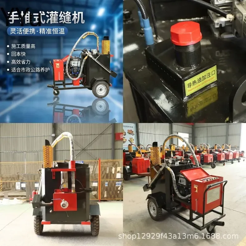 for Hand Push Asphalt Crack Sealing Machine 60L 130L 160L Automatic Road Pavement Maintenance Repair Equipment Bitumen Joint