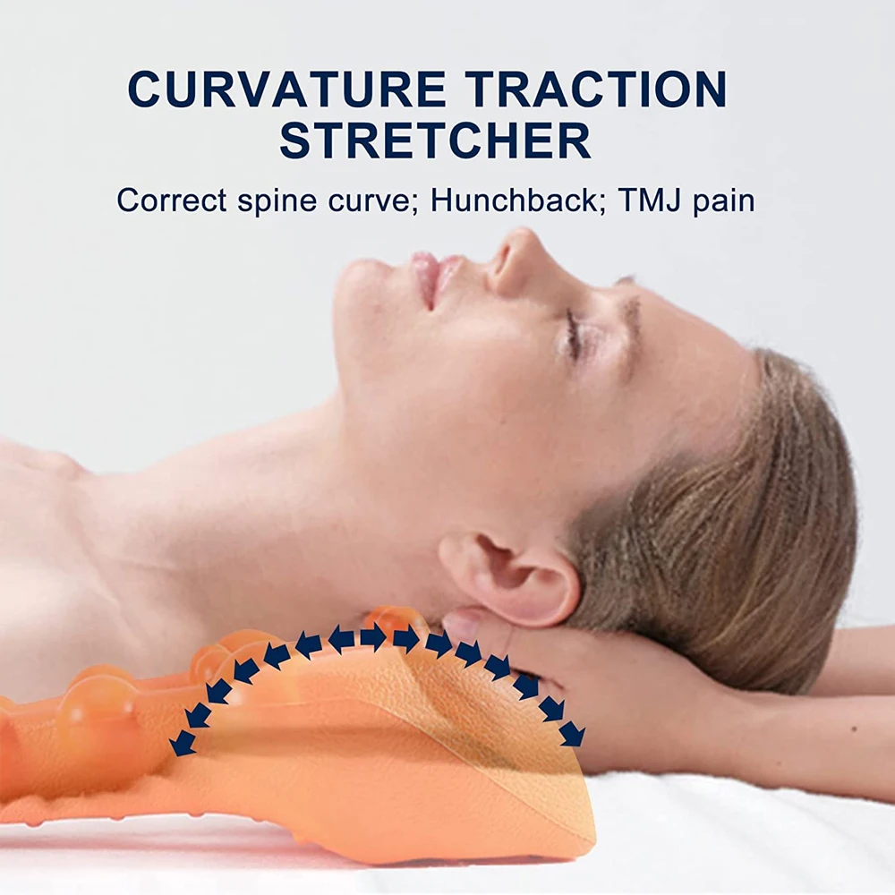 Cervical Vertebra Lumbar Traction Massage Trapezius Trigger Point Massage Tool Spine Relax Back Massage Board Stretching Device