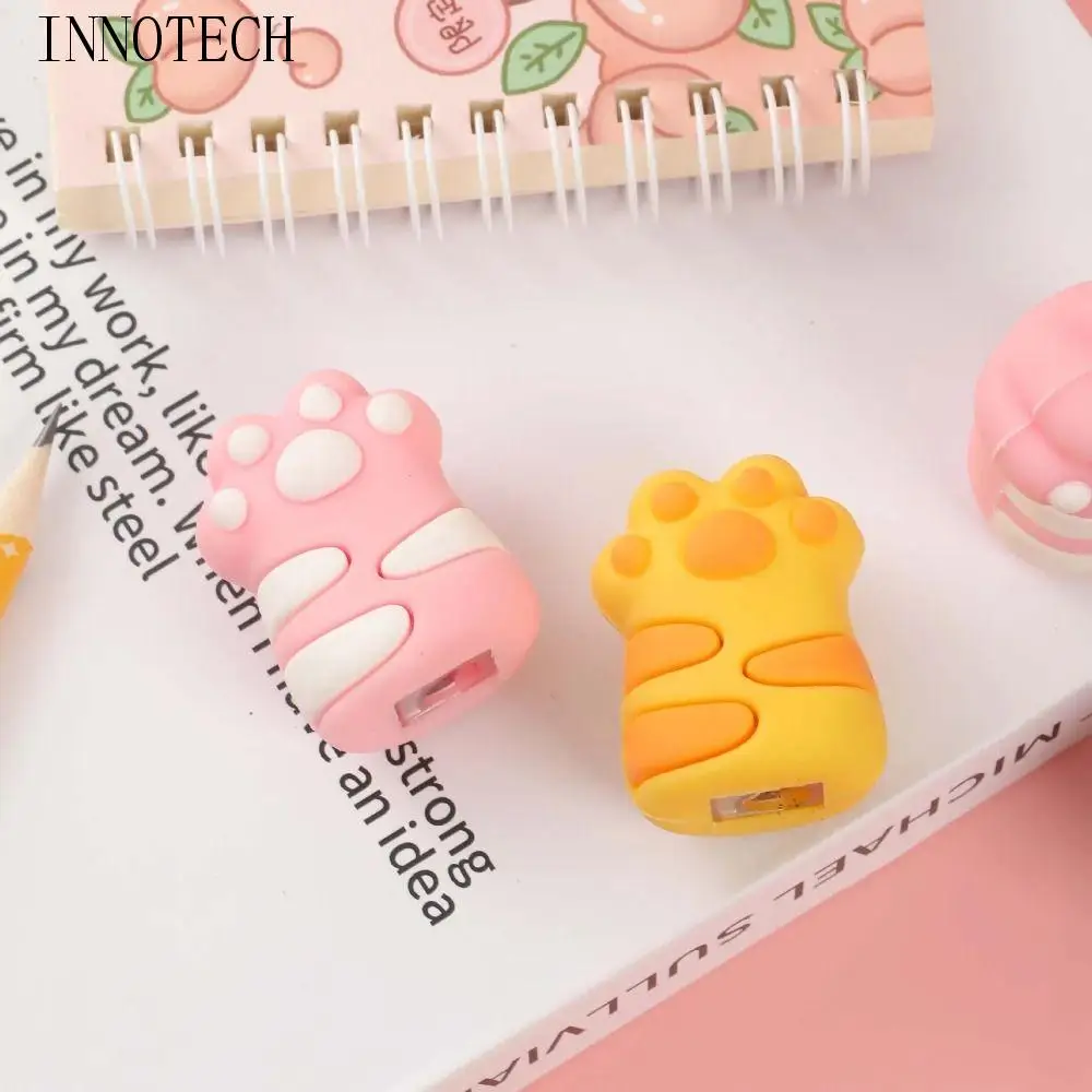 

Мини-кошачья лапа в форме ручной точилки для карандашей для рисования карандашей с одним отверстием, режущие инструменты для рисования, резак для карандашей из ПВХ, студент