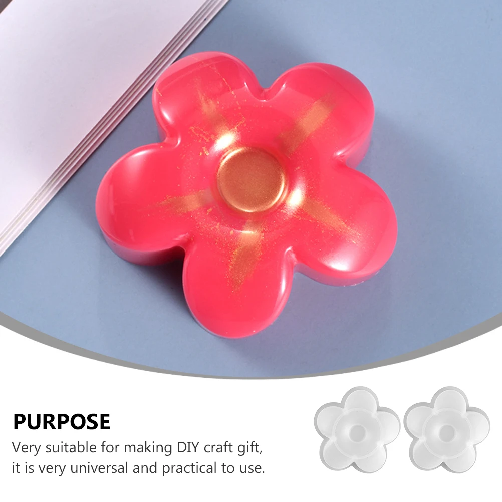 

2PCS Crystal Resin Mold DIY Silicone Flower Soap Mould Reusable Petal Epoxy Adornment H made Gifts Sewing Craft Supplies