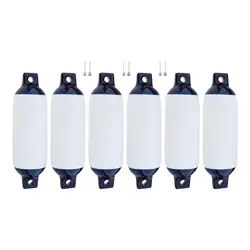 Boat Inflatable Bumpers Fenders PVC for Sailboats Mooring Cushioning Fishing Boats, 6 Set Boat Fender Buoy Yacht Docking Mooring
