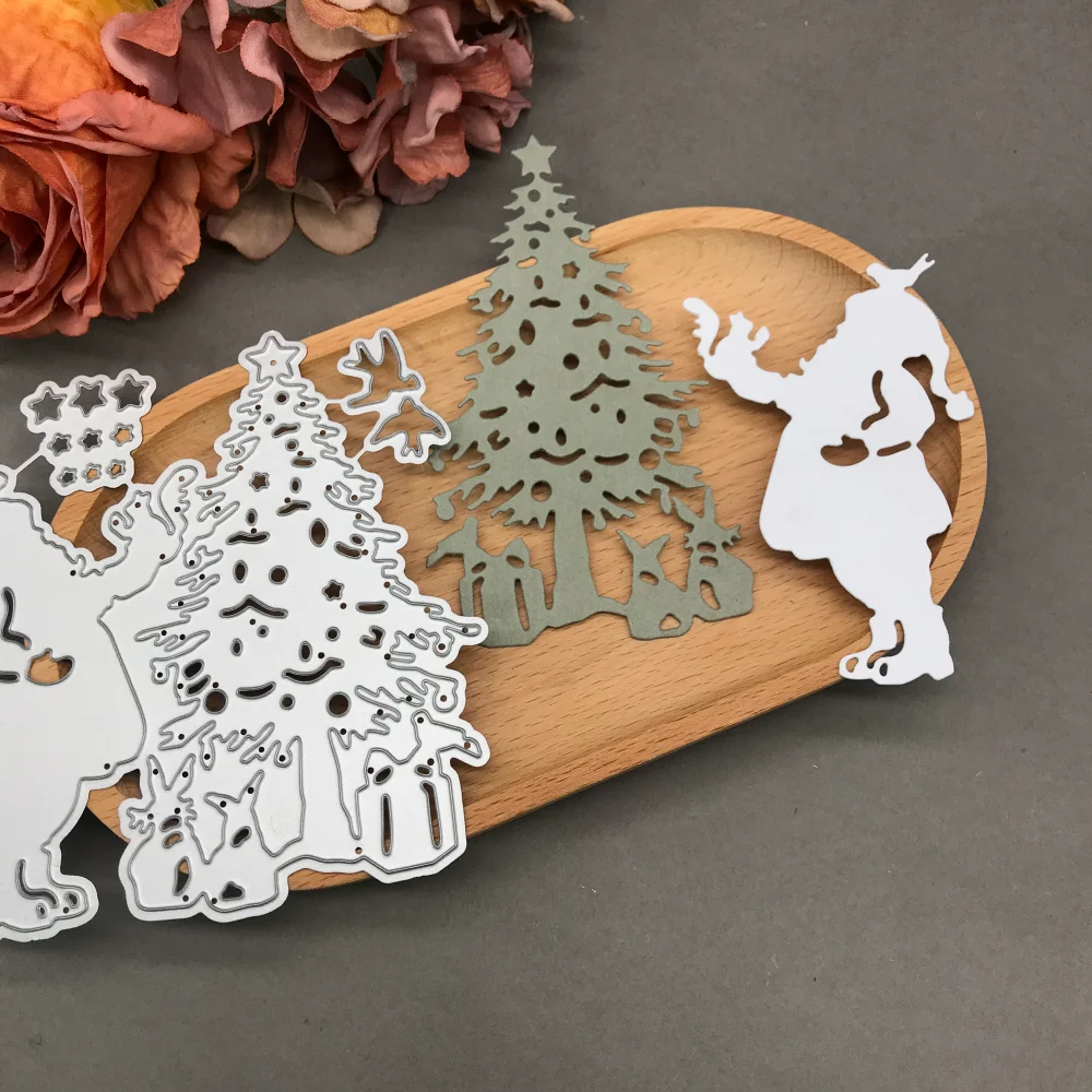 Santa's Gift Tree Metal Cutting Dies Stencils For DIY Scrapbooking Decorative Embossing Handcraft Die CutsTemplate